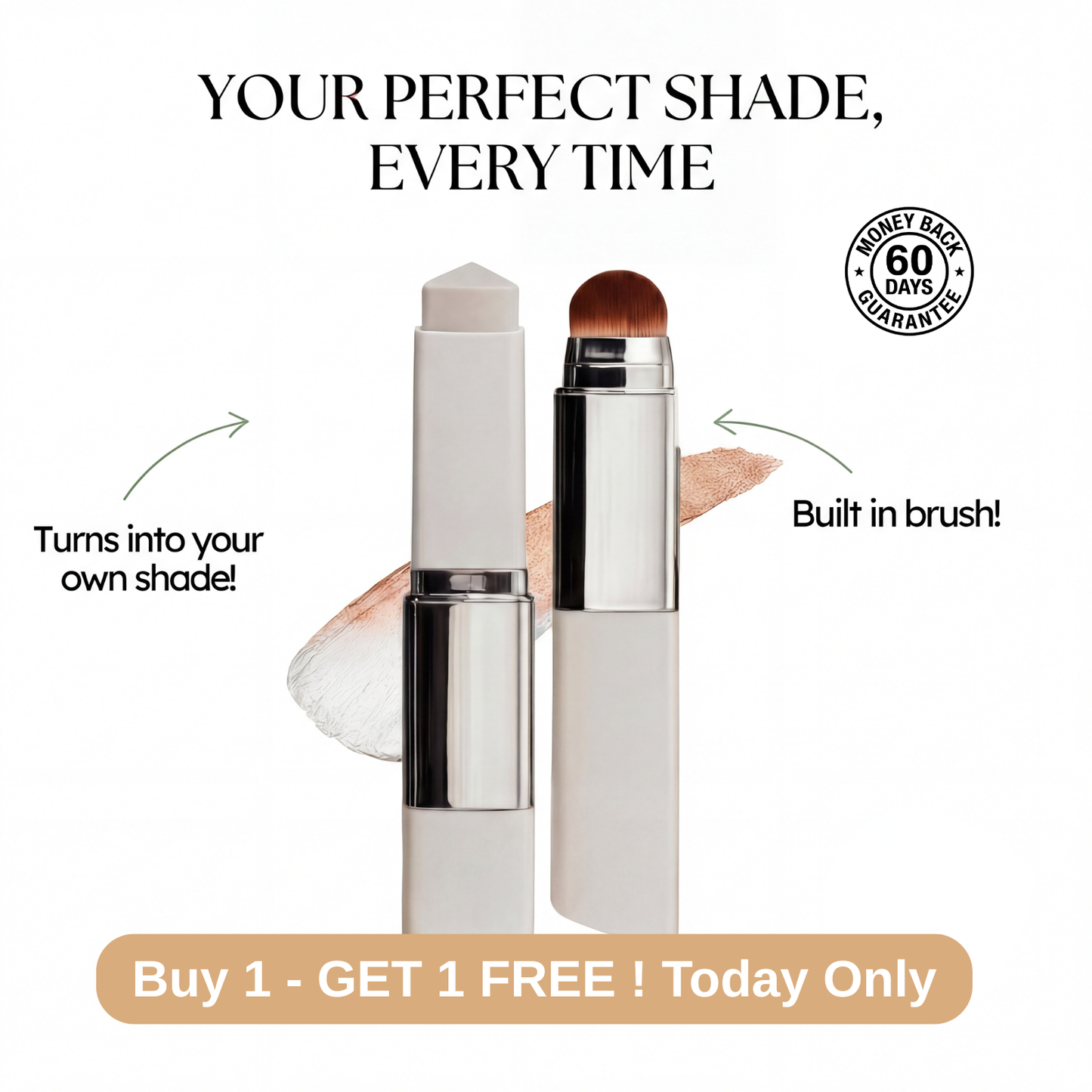 Serena® Color-Changing Foundation Stick (Buy 1 Get 1 FREE)